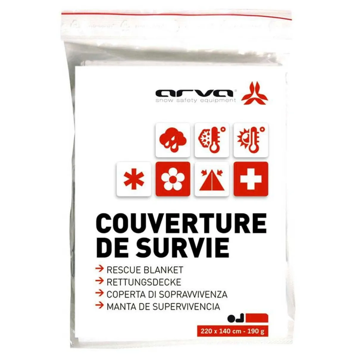 ARVA Rescue Blanket 190 g emergency blanket Flash Sale