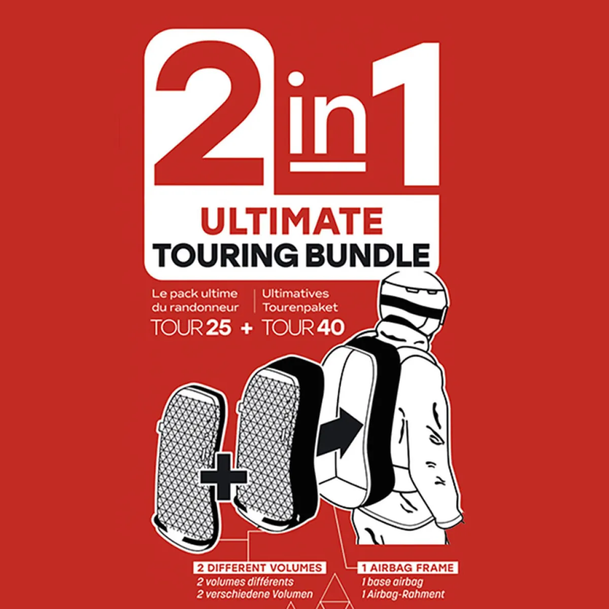 ARVA Switch Tour Bundle (25+40l) avalanche backpack with ABS Online
