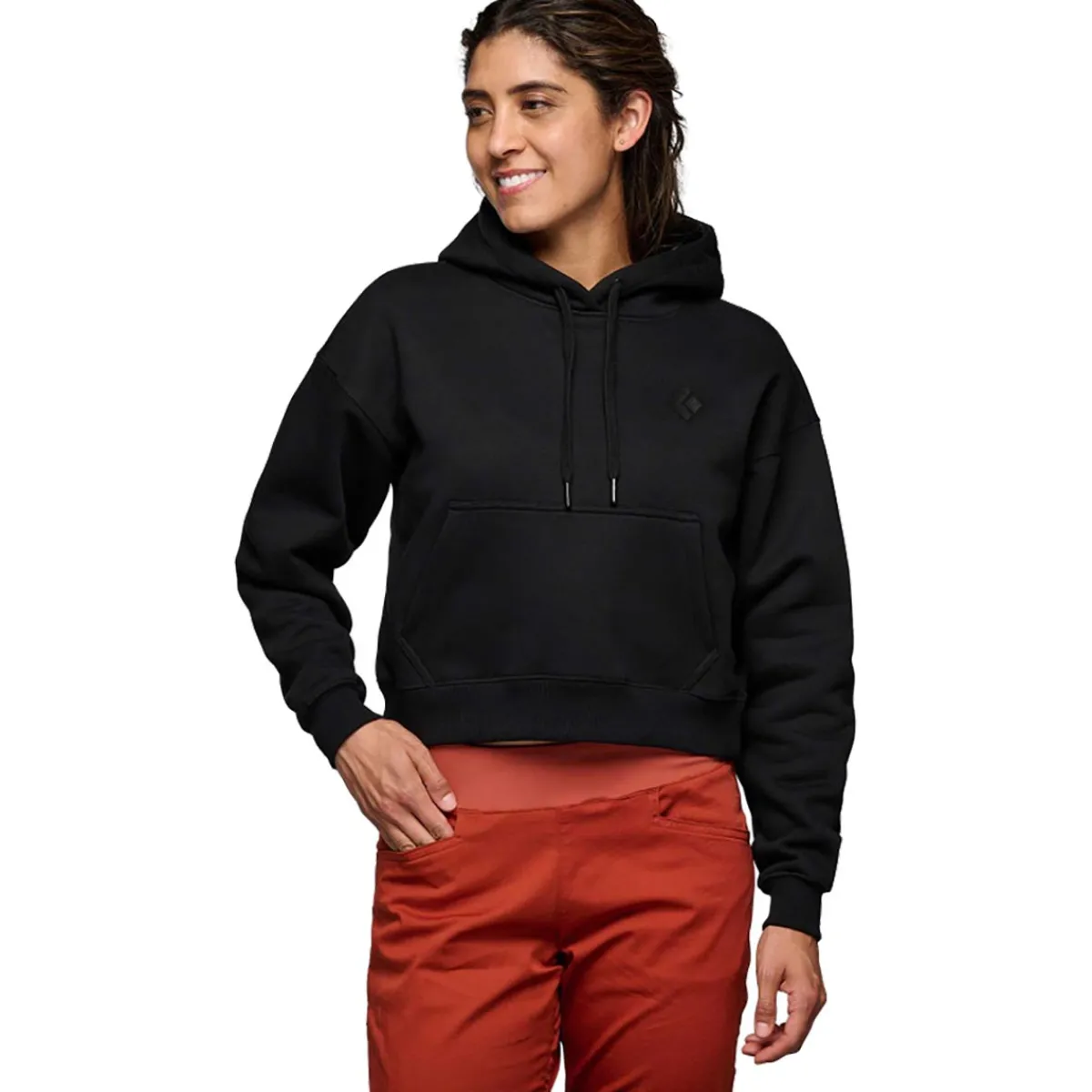 Black Diamond BD W Crop Pullover Hoody women's hoody Black Outlet