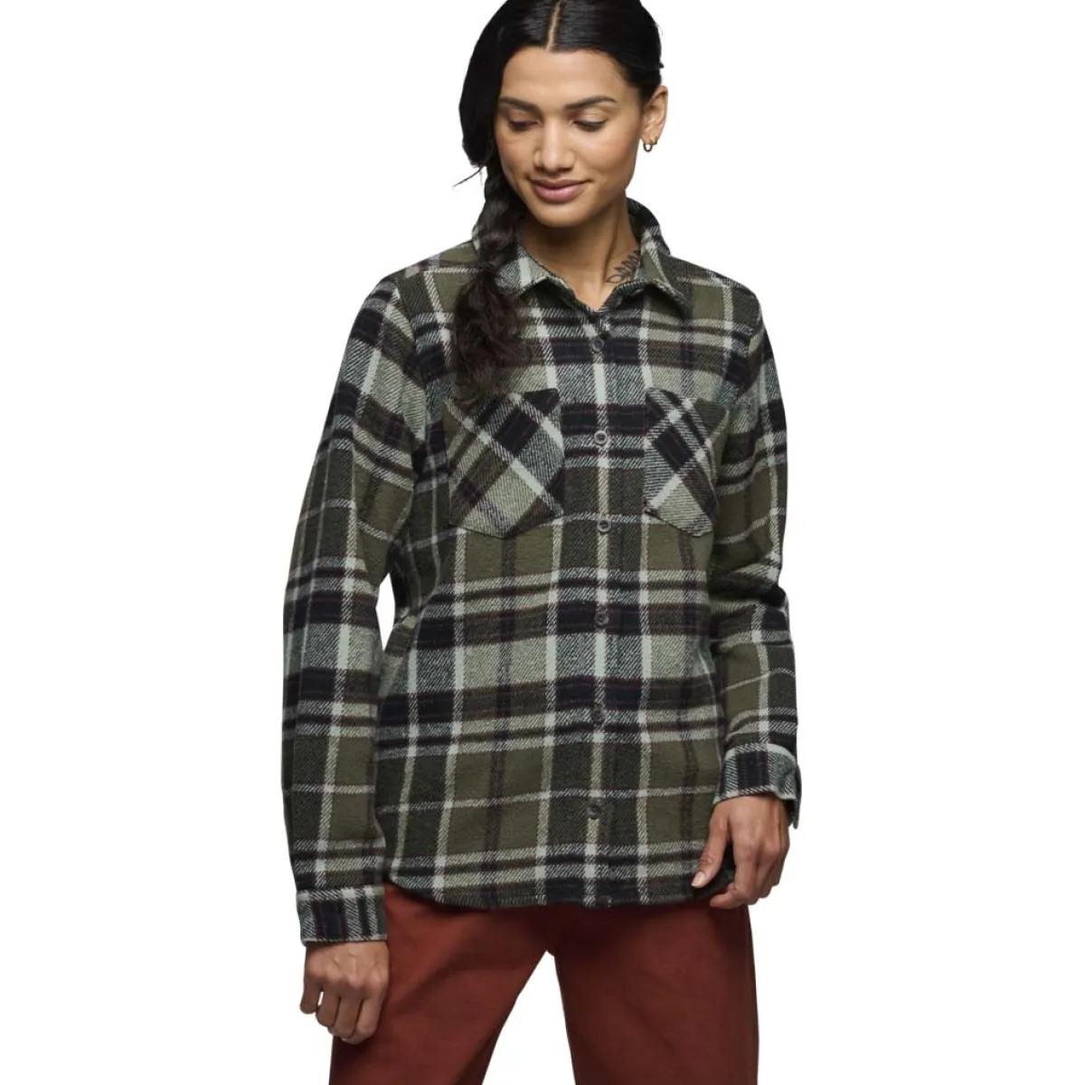 Black Diamond BD W Project Heavy Flannel women's flannel Tundra/Black/Agave Plaid Clearance