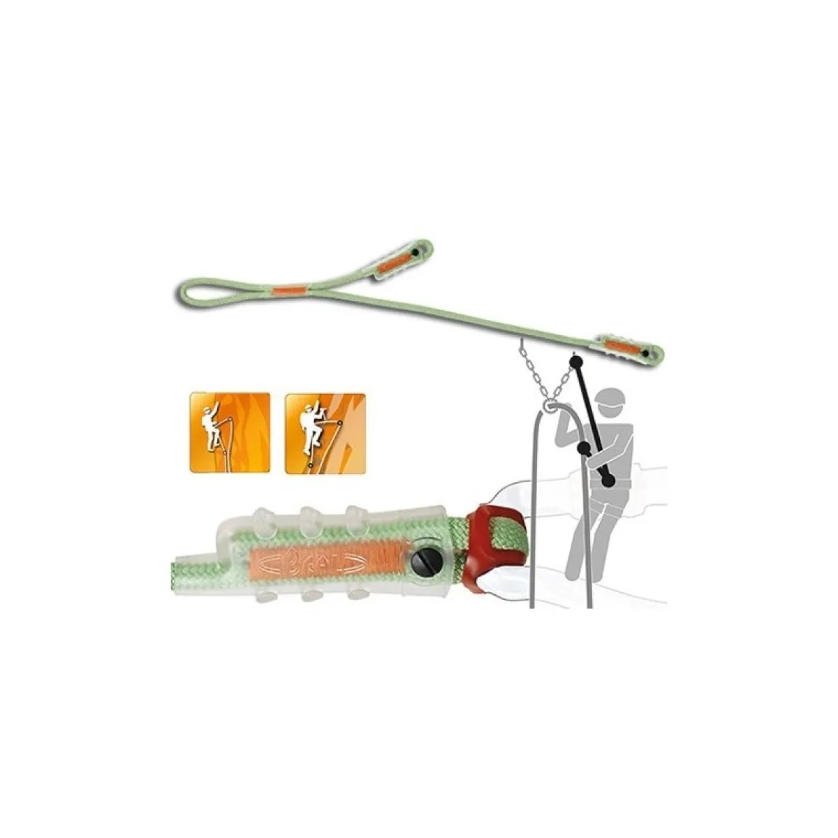 Beal DynaDoubleClip double lanyard of dynamic rope Best Sale