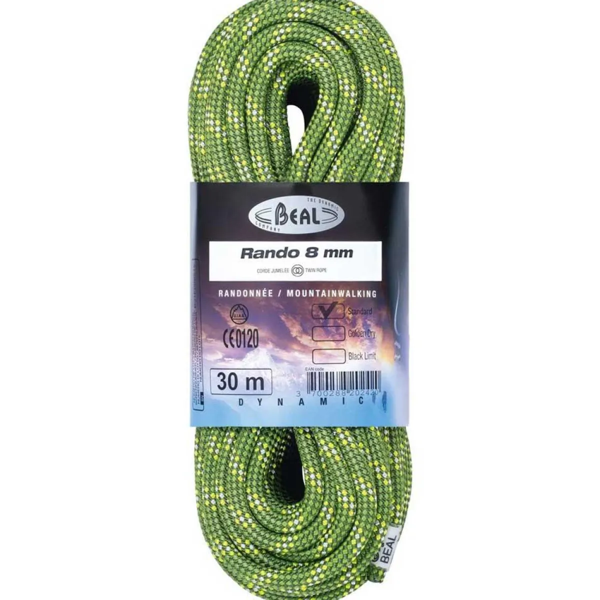 Beal Rando 8 mm Classic climbing twin rope Discount