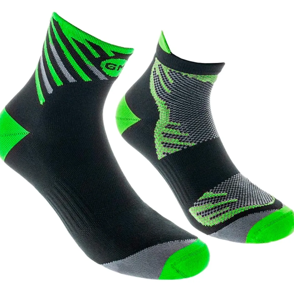 Calze GM Sport Run Training 2Pack running socks Black/Green Hot