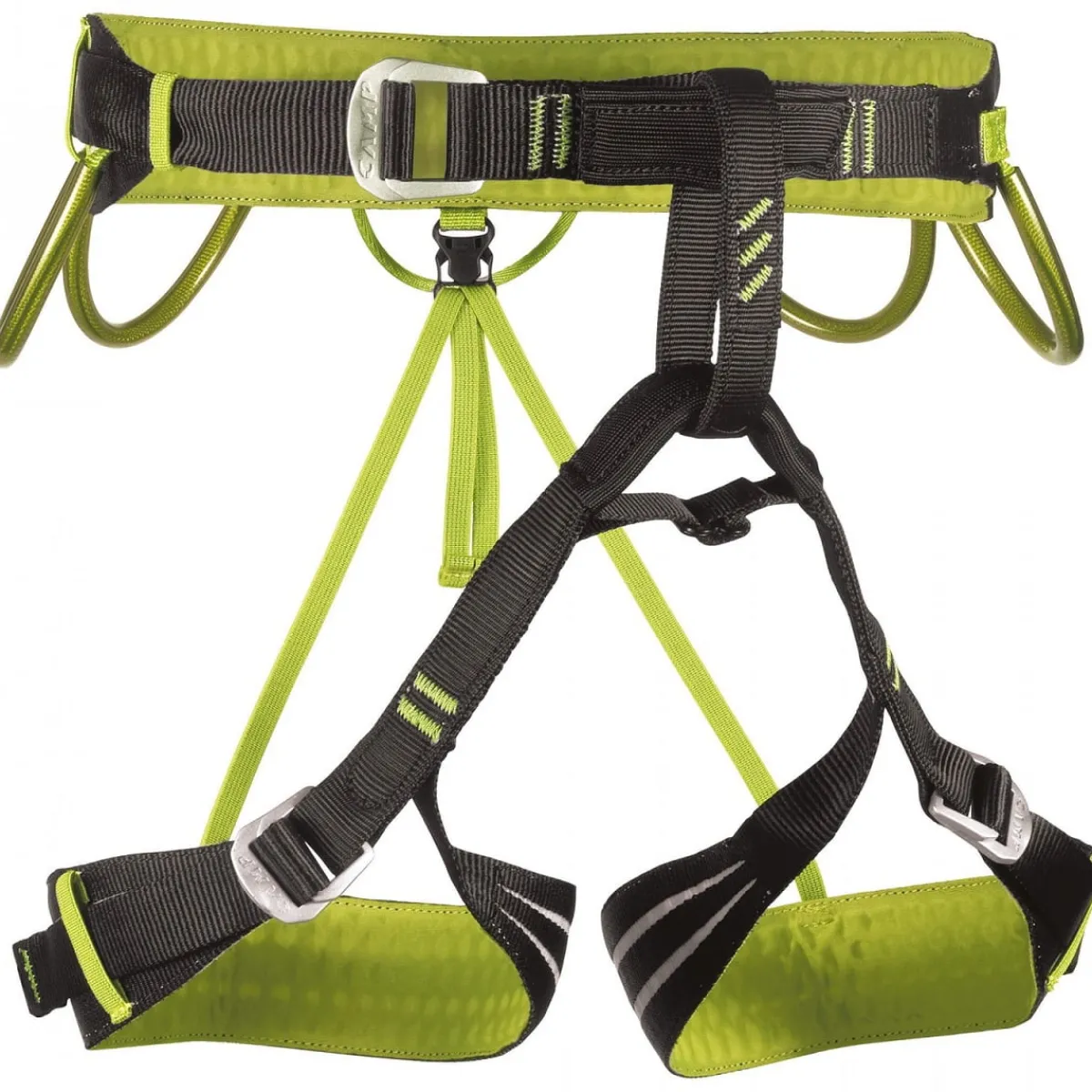 CAMP Alpine Flash climbing and mountaineering harness Black/Green Fashion