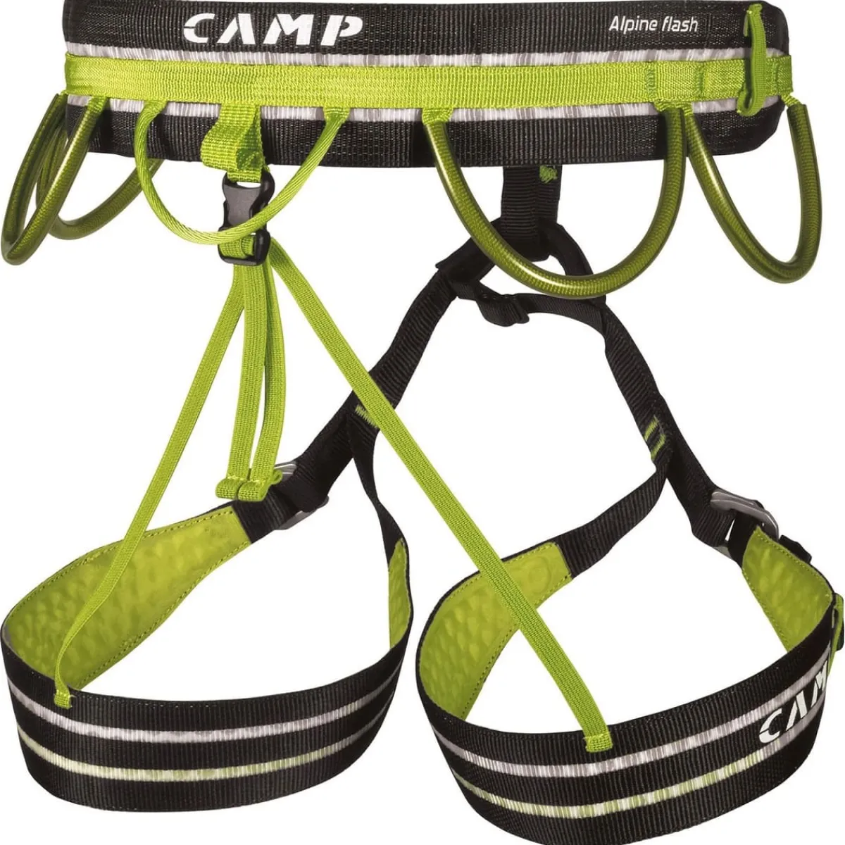 CAMP Alpine Flash climbing and mountaineering harness Black/Green Fashion