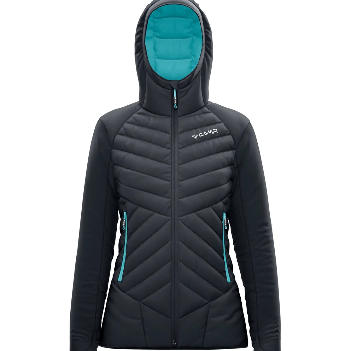 CAMP Buran Jacket Lady Women's down jacket Nero/Azzurro cielo Best