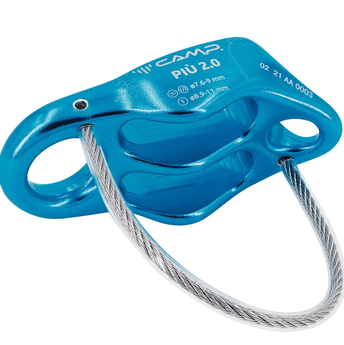 CAMP Più 2 belay device Light Blue New