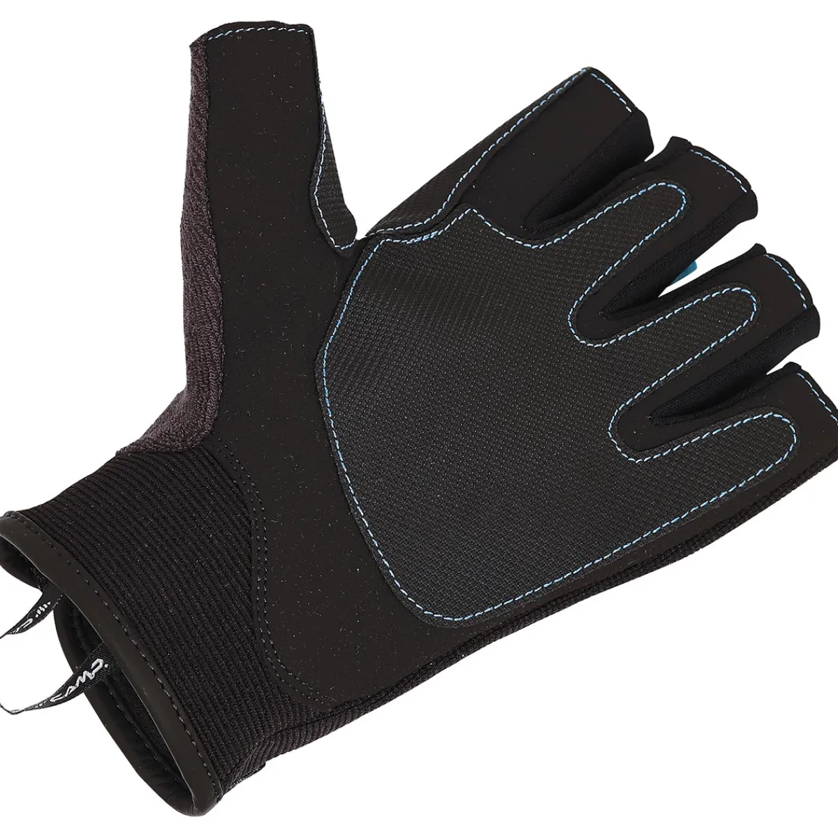 CAMP Start Fingerless belay and via ferrata gloves Black/Light Blue Best Sale