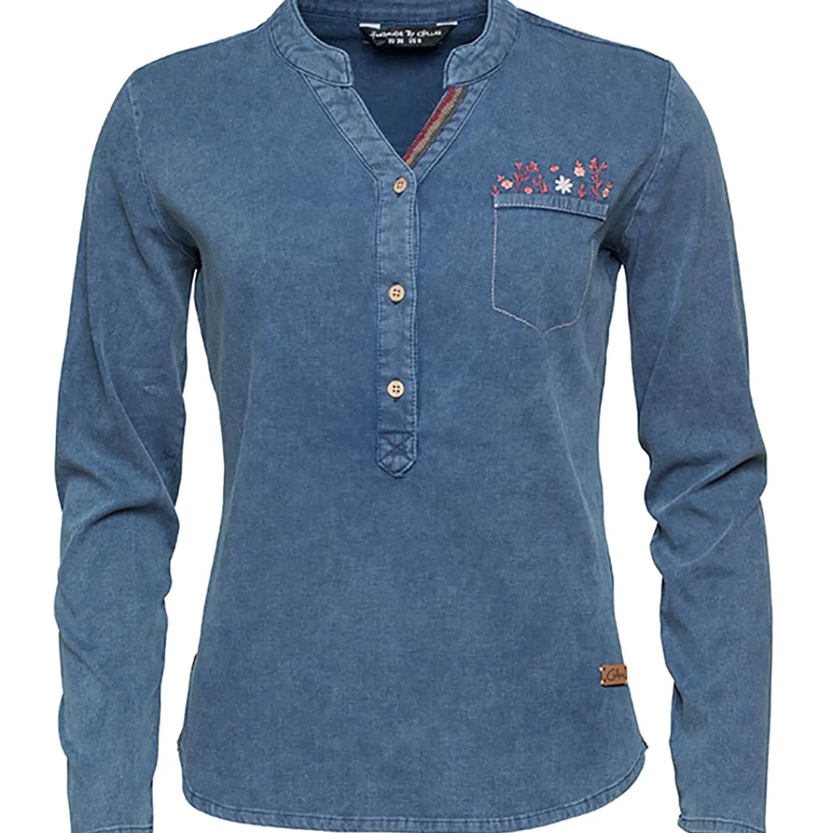 Chillaz Drachensee women's long sleeved t-shirt Dark Blue Denim Best