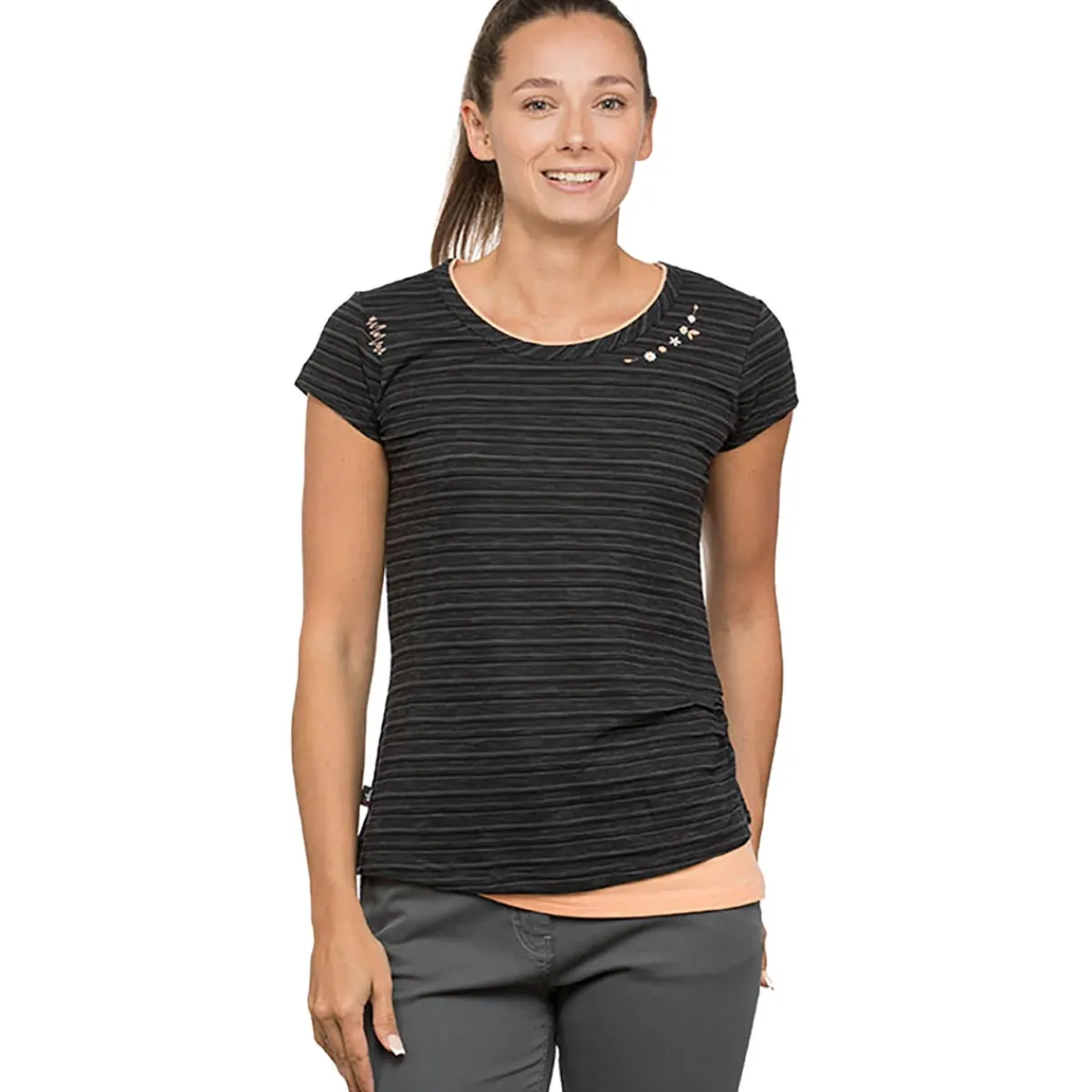 Chillaz Fancy Flower women's t-shirt Black Cheap