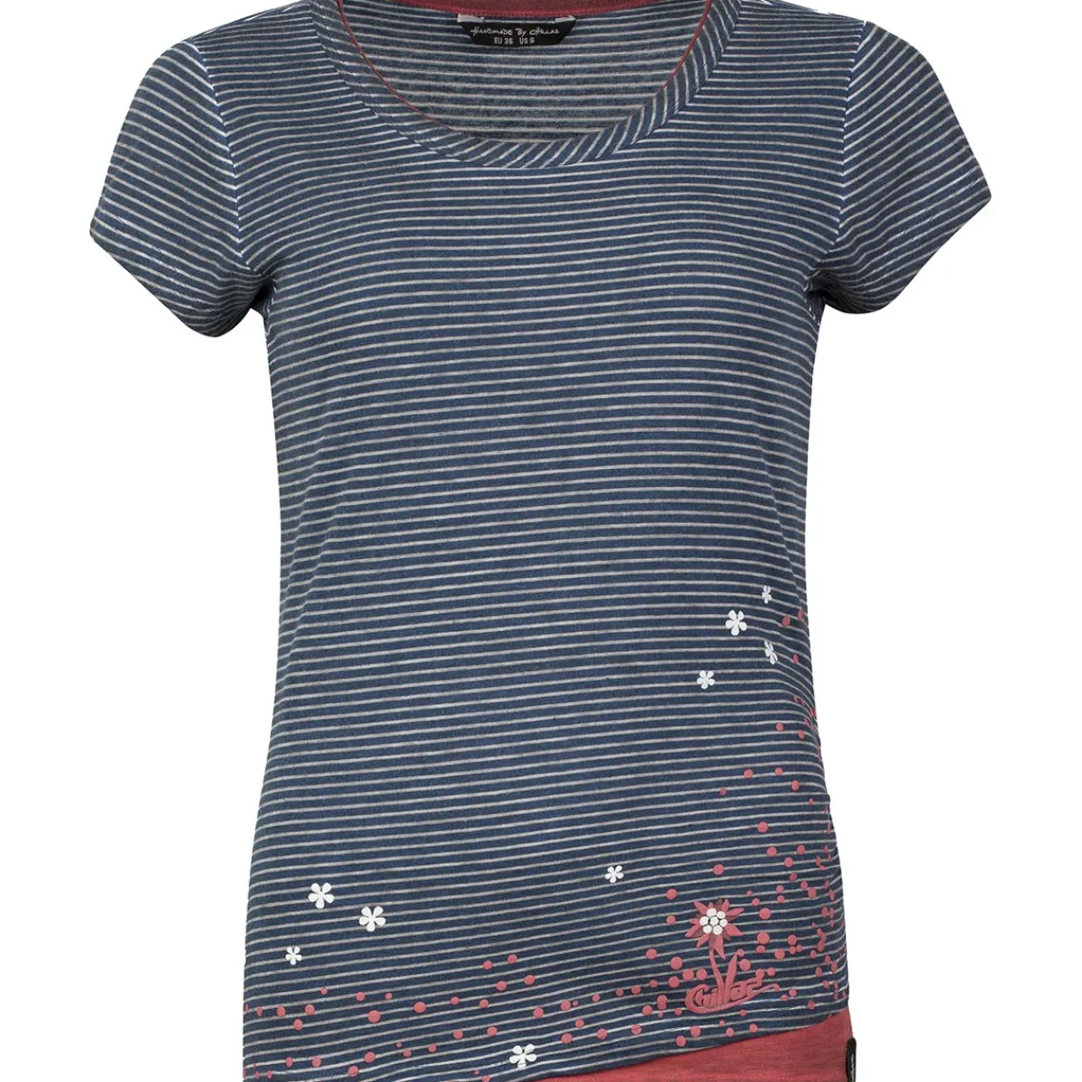 Chillaz Fancy Little Dot T-Shirt women's t-shirt Indigo Blue Stripes Washed Outlet