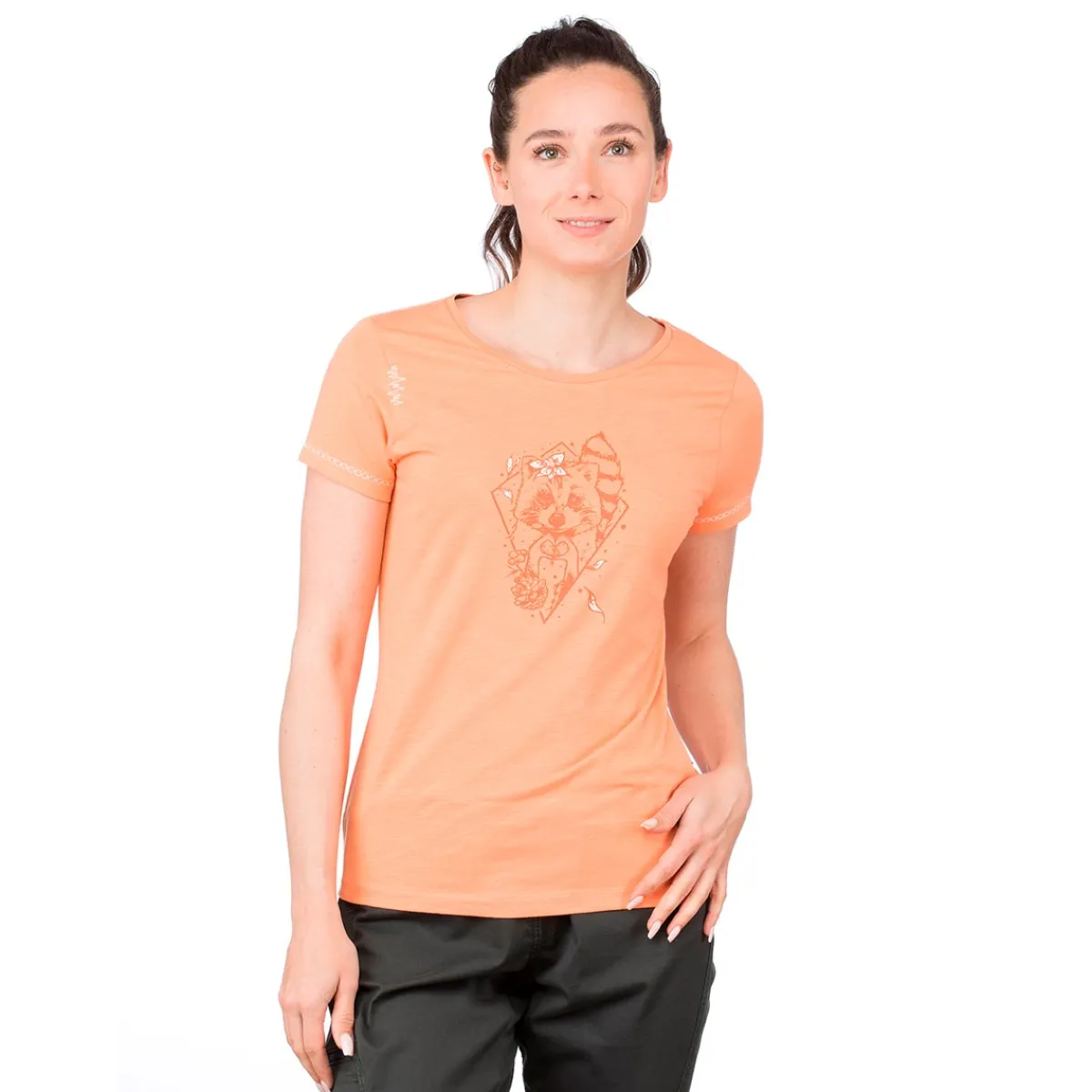 Chillaz Gandia Little Bear Heart women's t-shirt Coral Cheap