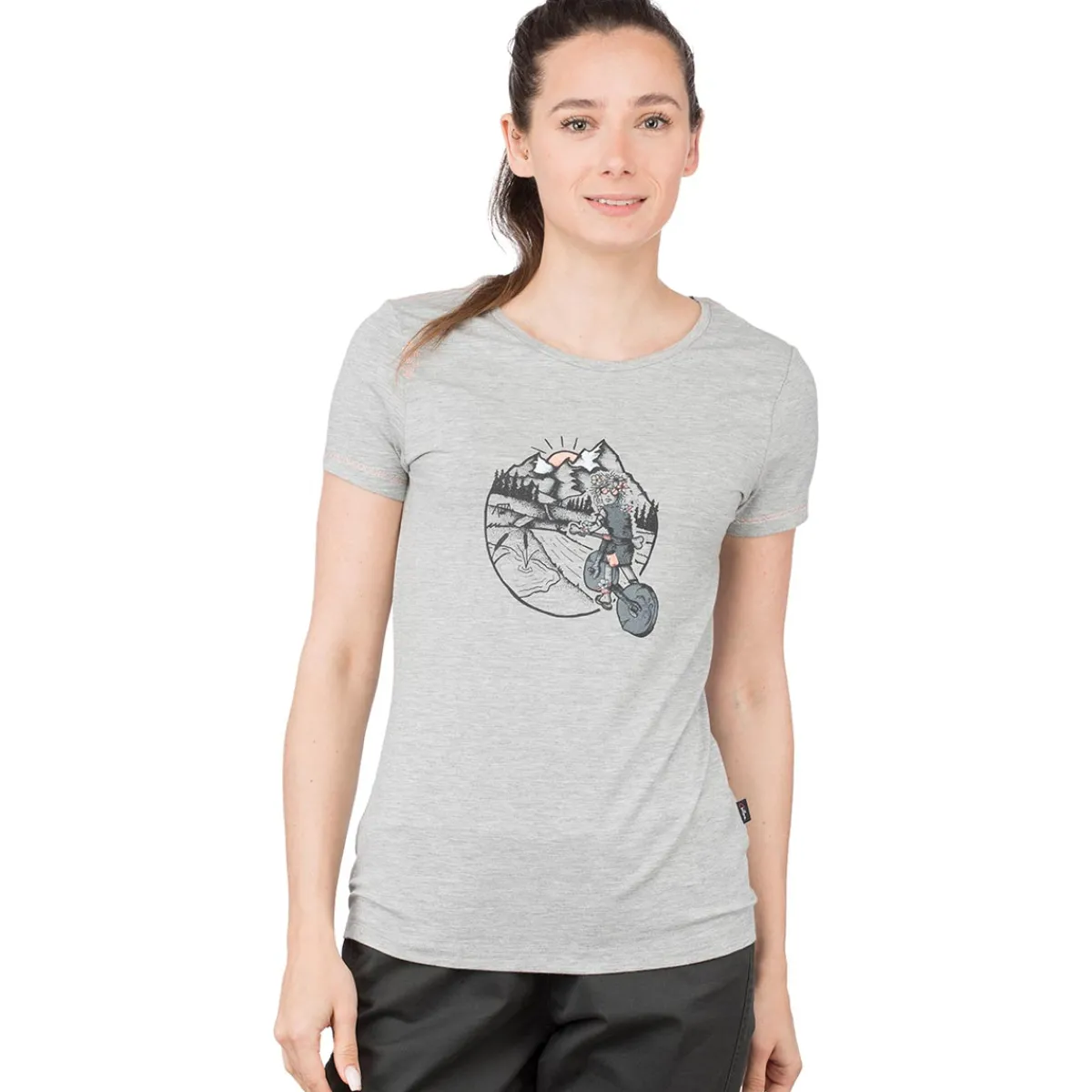 Chillaz Saile Homo Mons Velo women's t-shirt Grey Melange Fashion