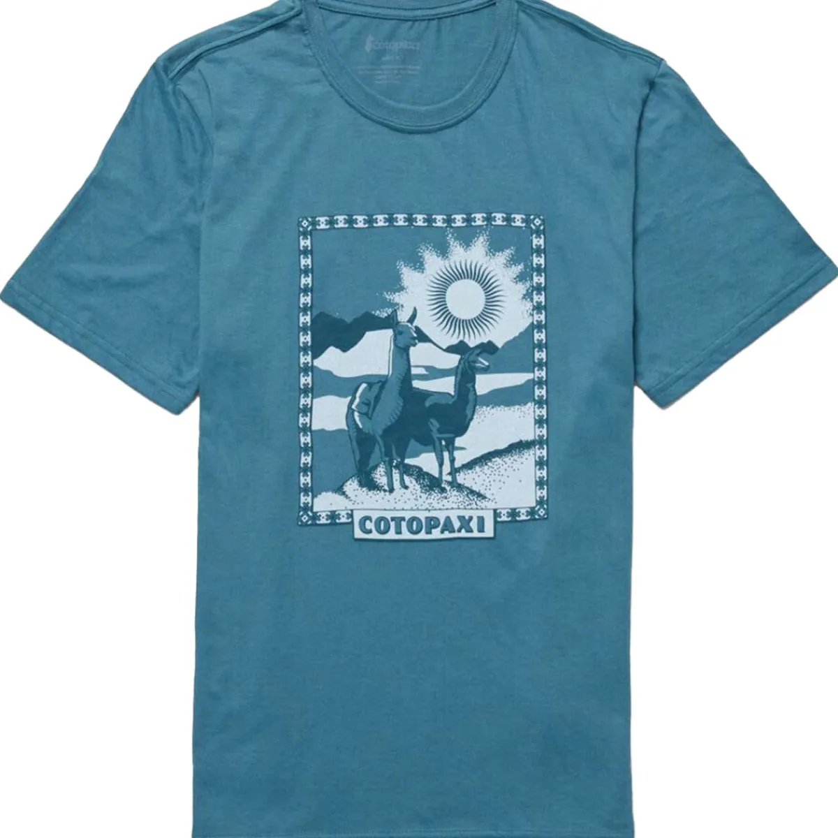 Cotopaxi Llama Greetings Organic T-Shirt men's t-shirt Faded Brick Cheap