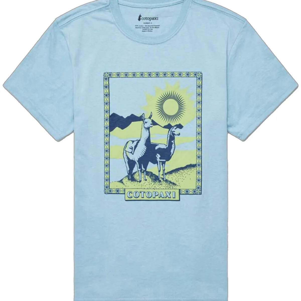 Cotopaxi Llama Greetings Organic T-Shirt women's t-shirt Oatmeal Shop
