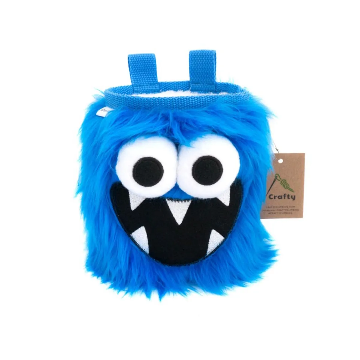 Crafty Climbing Blue Five Toothed Monster chalk bag Store