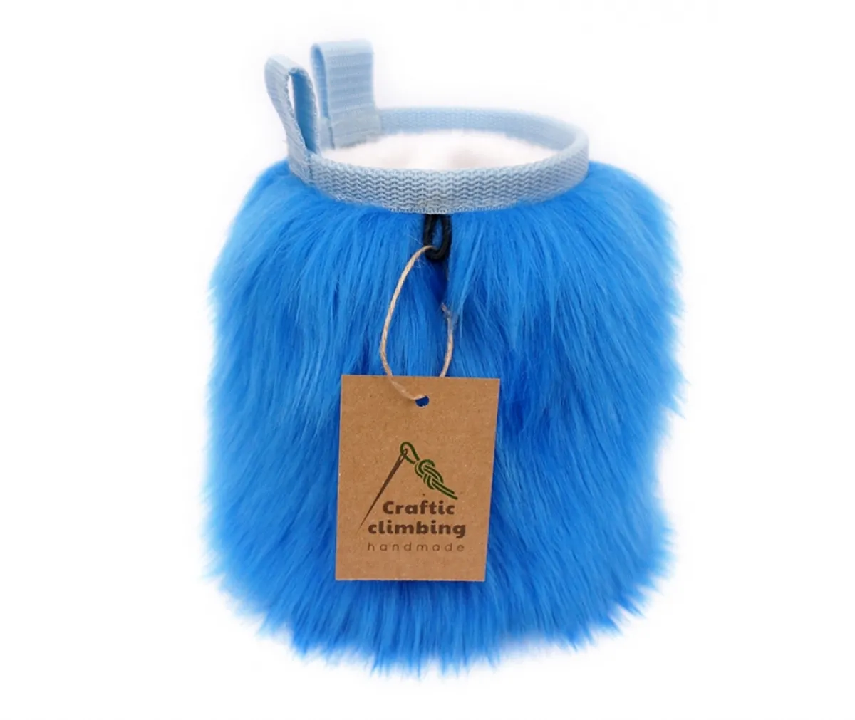 Crafty Climbing Blue Furry chalk bag Hot