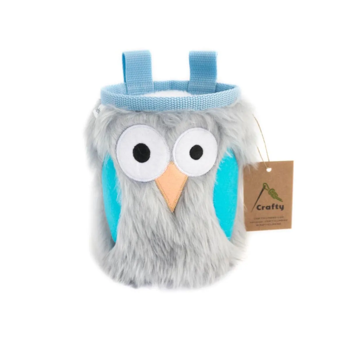Crafty Climbing Forget-Me-Not Furry Owl chalk bag Clearance