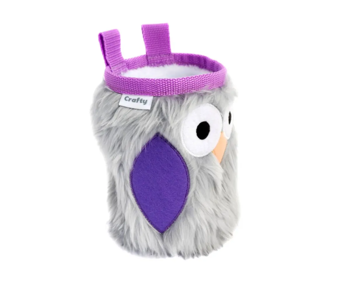 Crafty Climbing Lavender Furry Owl chalk bag Cheap