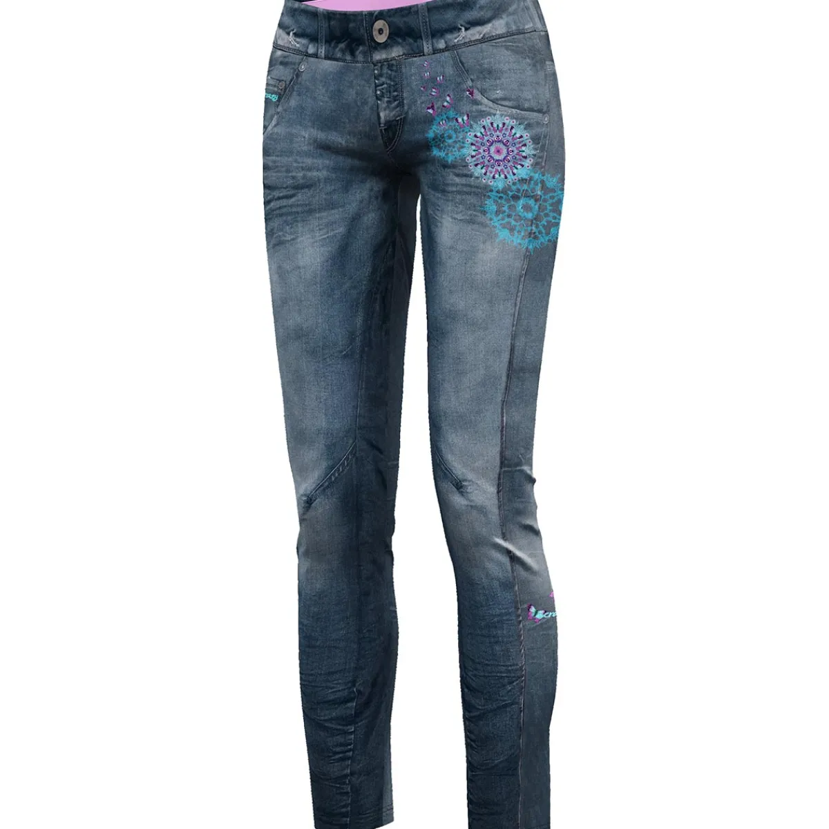 Crazy Idea Pant Wonder Magic Light women's pants Print Dark Jeans Online
