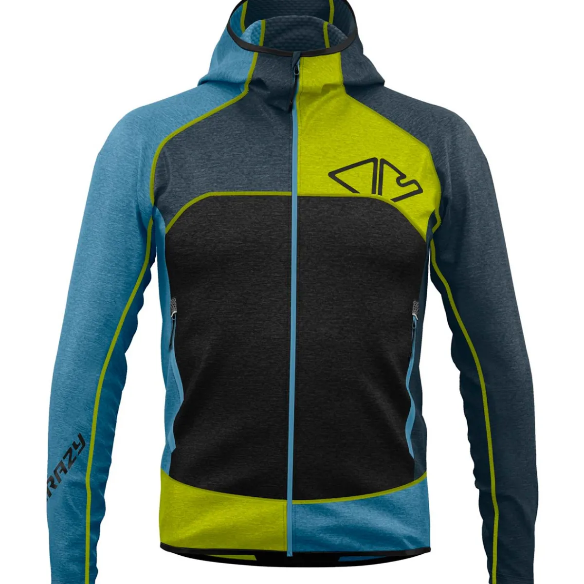 Crazy Idea Pull Resolution Man men's technical polar fleece Clearance