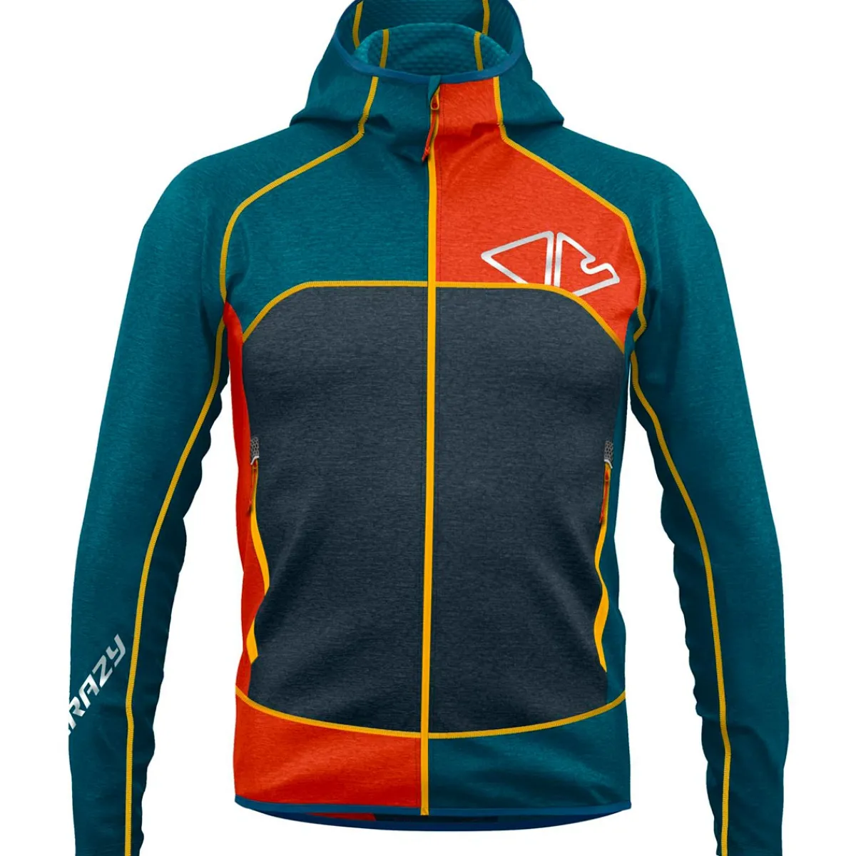 Crazy Idea Pull Resolution Man men's technical polar fleece Clearance