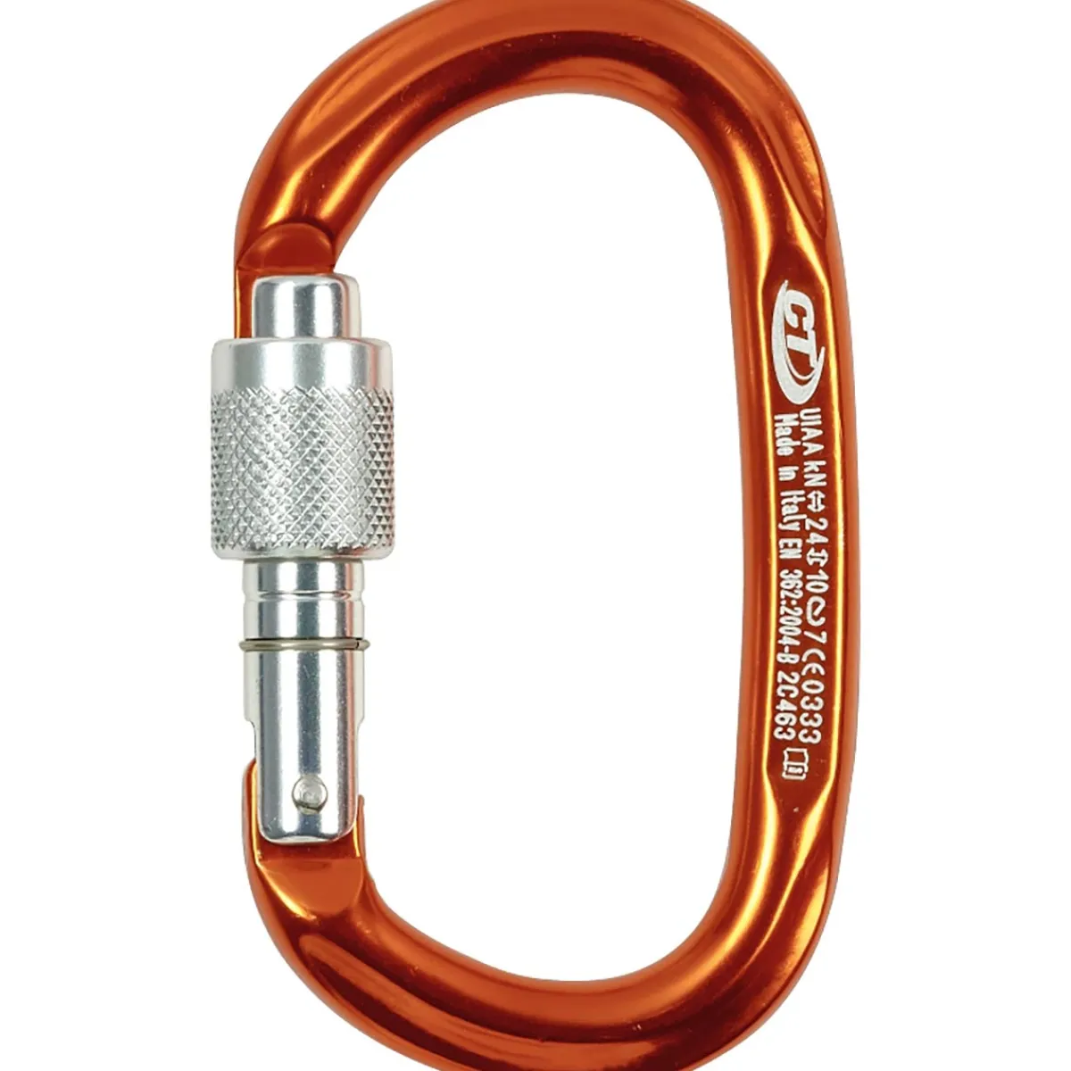 Climbing Technology CT Pillar SG oval screw-lock climbing carabiner Polished Best