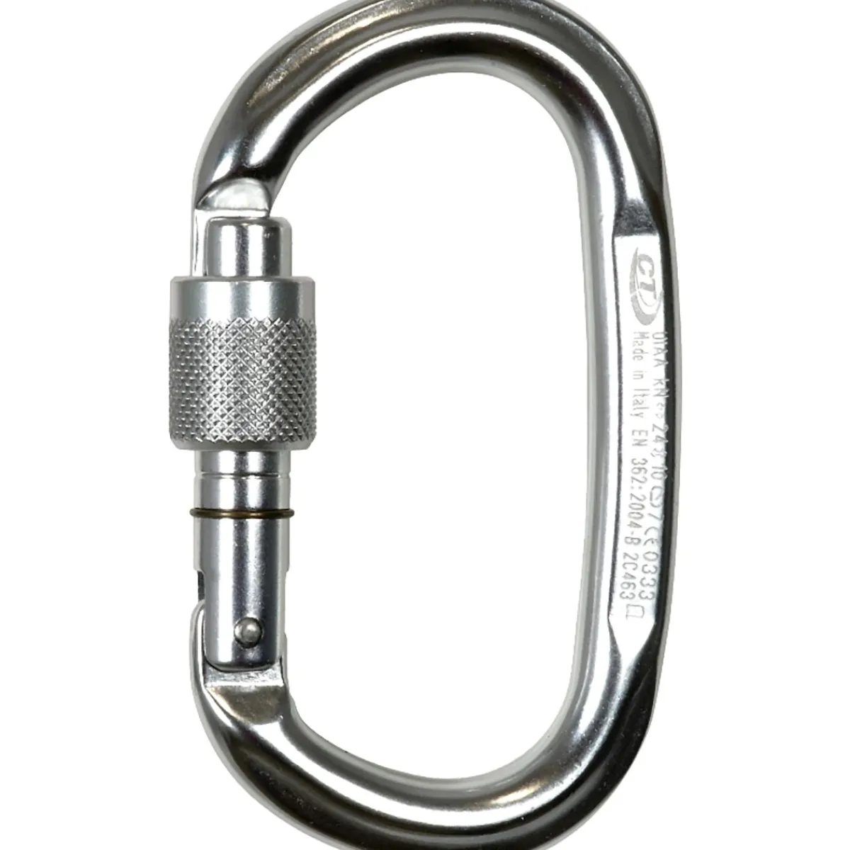 Climbing Technology CT Pillar SG oval screw-lock climbing carabiner Polished Best