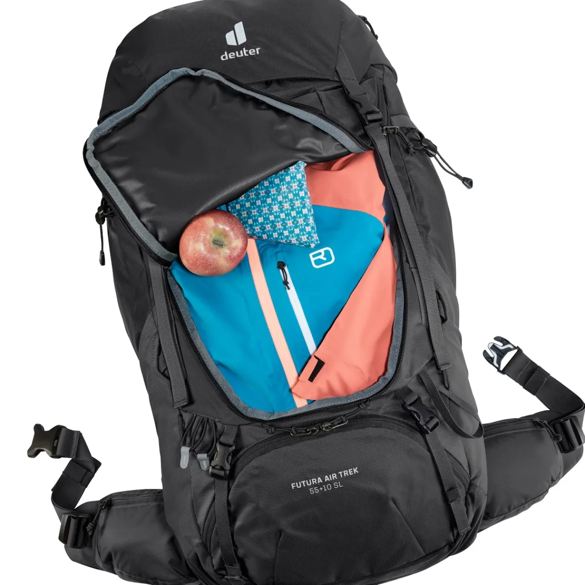 Deuter Futura Air Trek 55 + 10 trekking backpack Black/Graphite Flash Sale