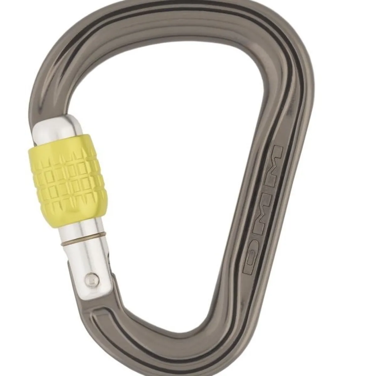 DMM Phantom HMS Screwgate climbing carabiner Titanium/Lime Fashion