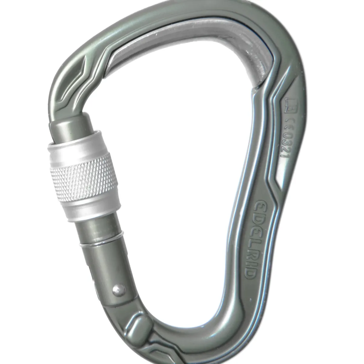 Edelrid HMS Bulletproof Screw II screw-gate climbing carabiner Slate Flash Sale