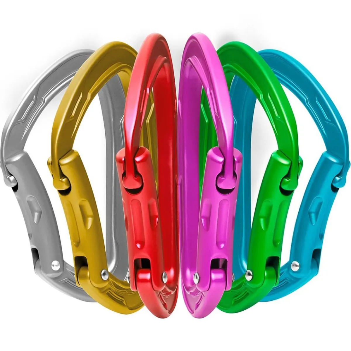 Edelrid Mission Sixpack set 6 climbing carabiners with bent gate Shop