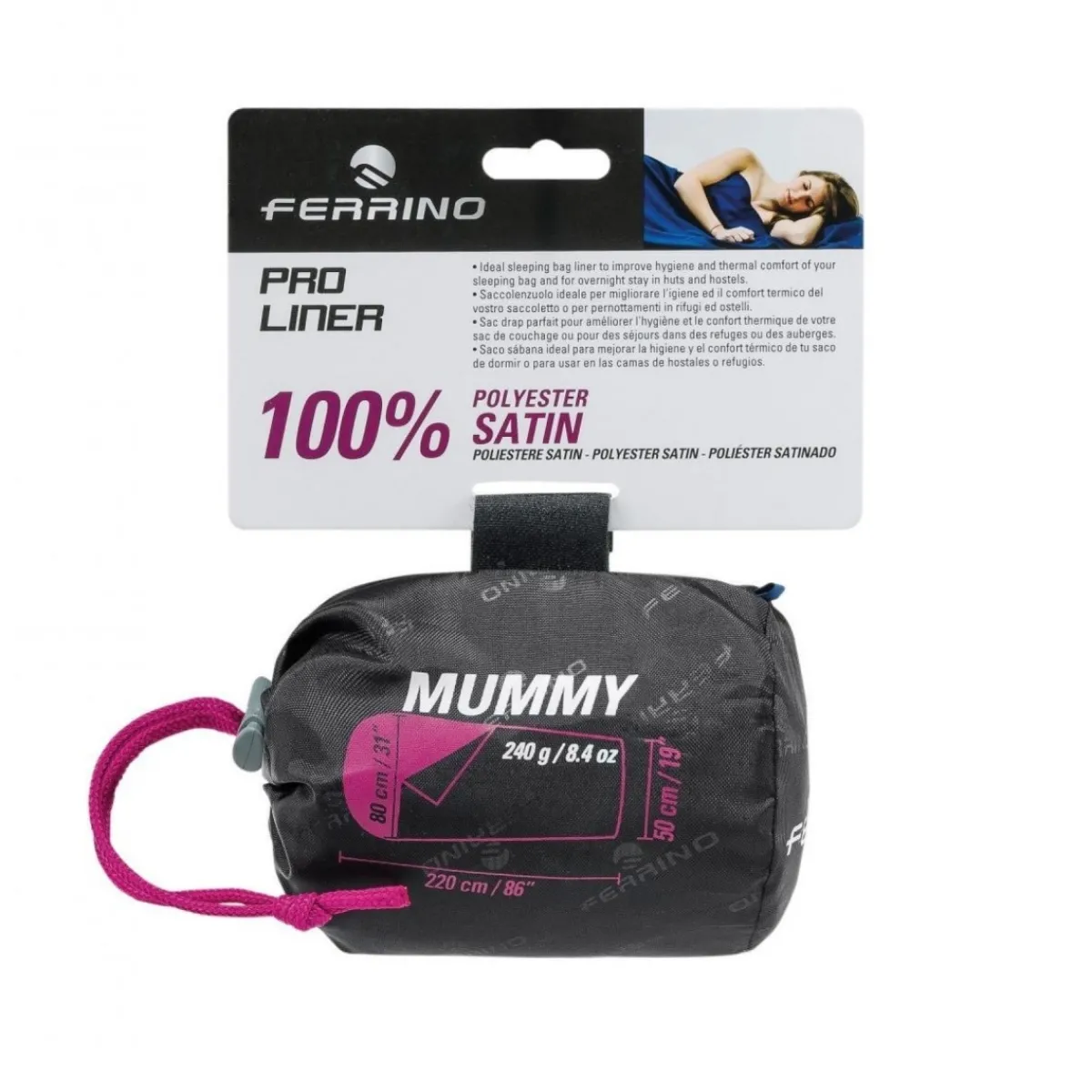 Ferrino Pro Liner Mummy sleeping bag liner Blue Sale