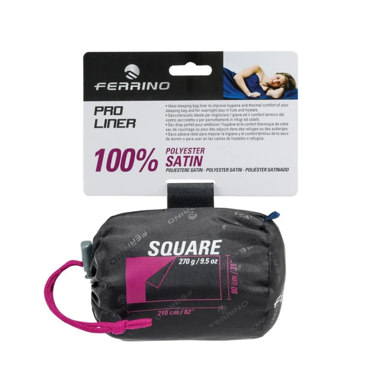 Ferrino Pro Liner SQ sleeping bag liner Blue Flash Sale
