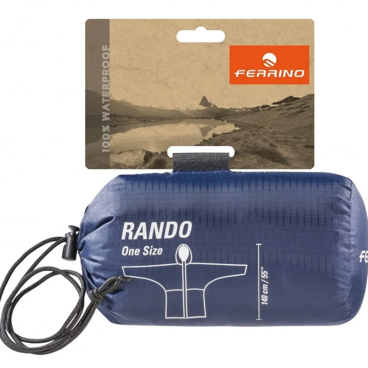 Ferrino Rando waterproof poncho Blue Flash Sale