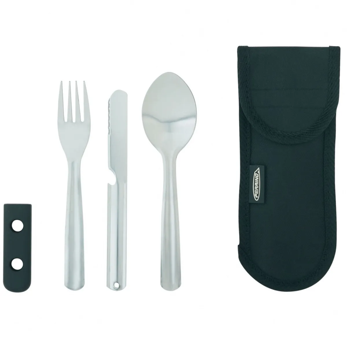 Ferrino stainless steel cutlery with case Grey Best
