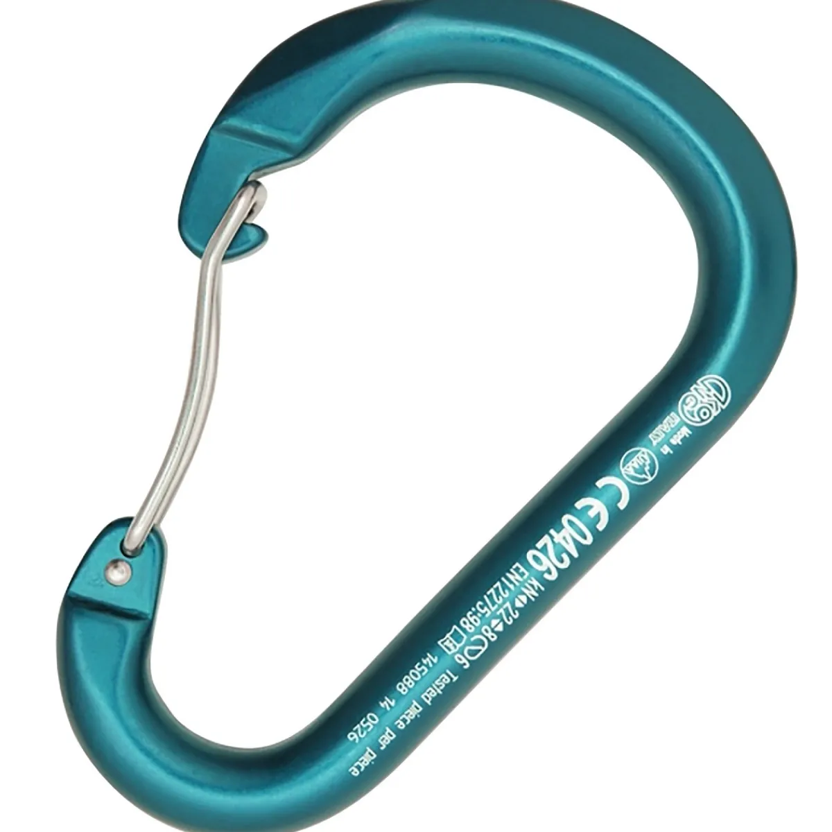 Kong Paddle Wire Bent Gate carabiner with wire gate Polished Hot