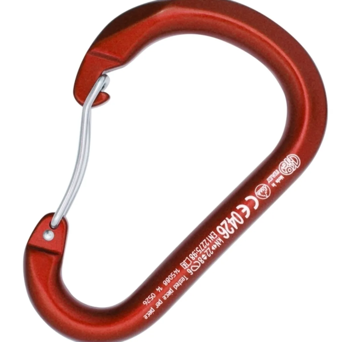Kong Paddle Wire Bent Gate carabiner with wire gate Polished Hot