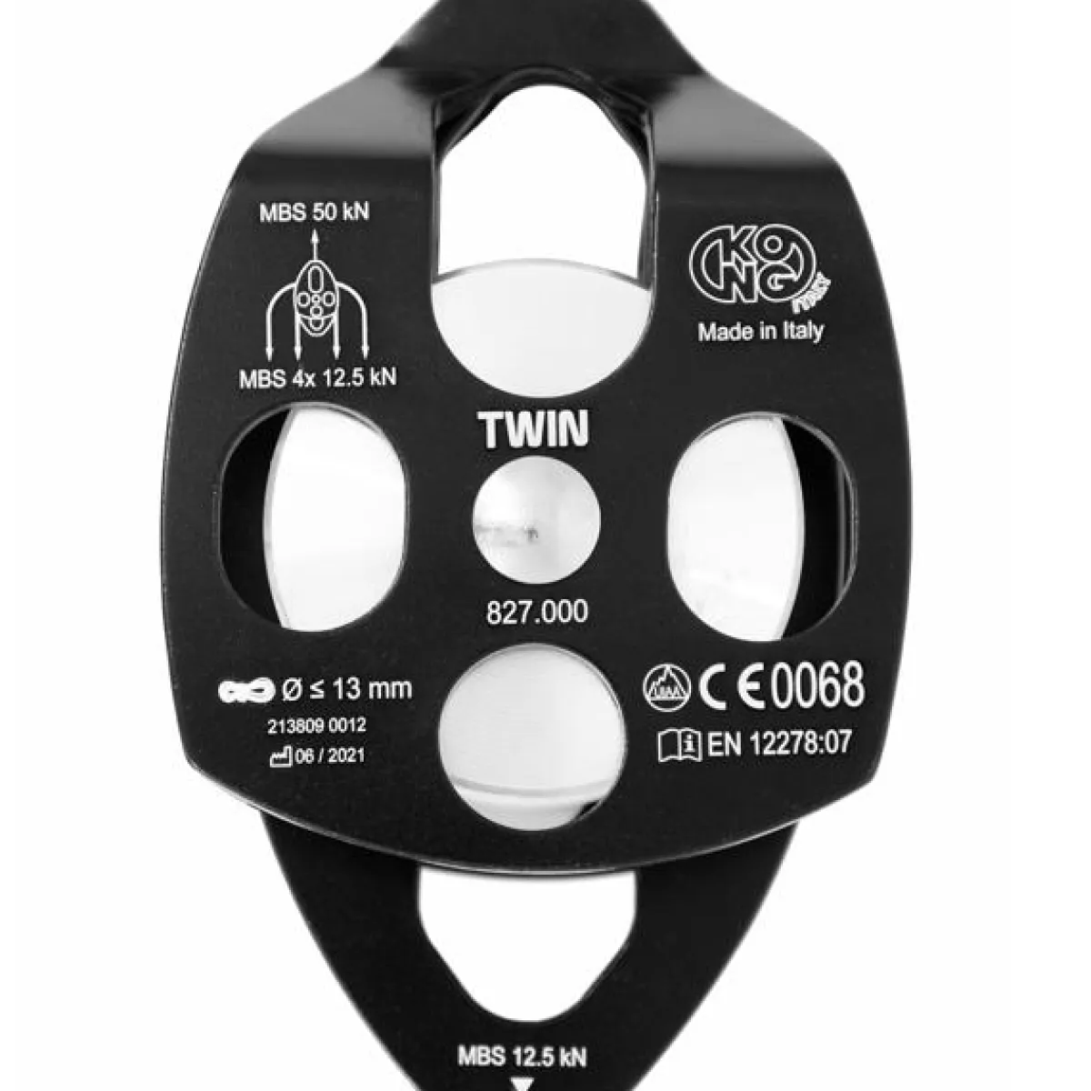 Kong Twin double pulley for work at height and rescue New