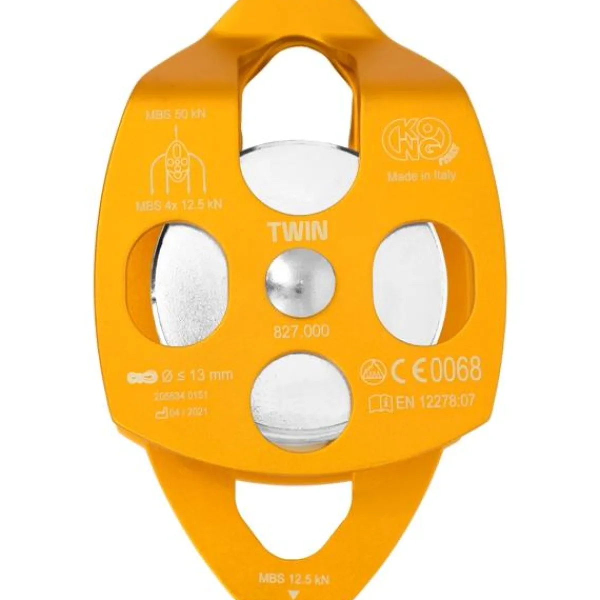 Kong Twin double pulley for work at height and rescue New