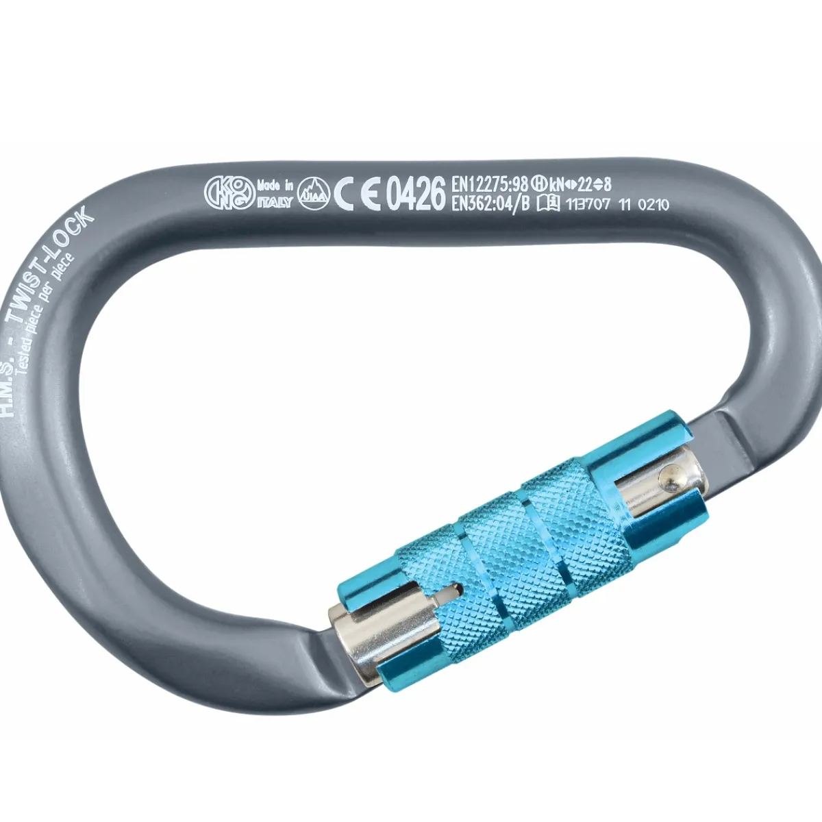 Kong Twist Lock HMS climbing carabiner Grey Clearance