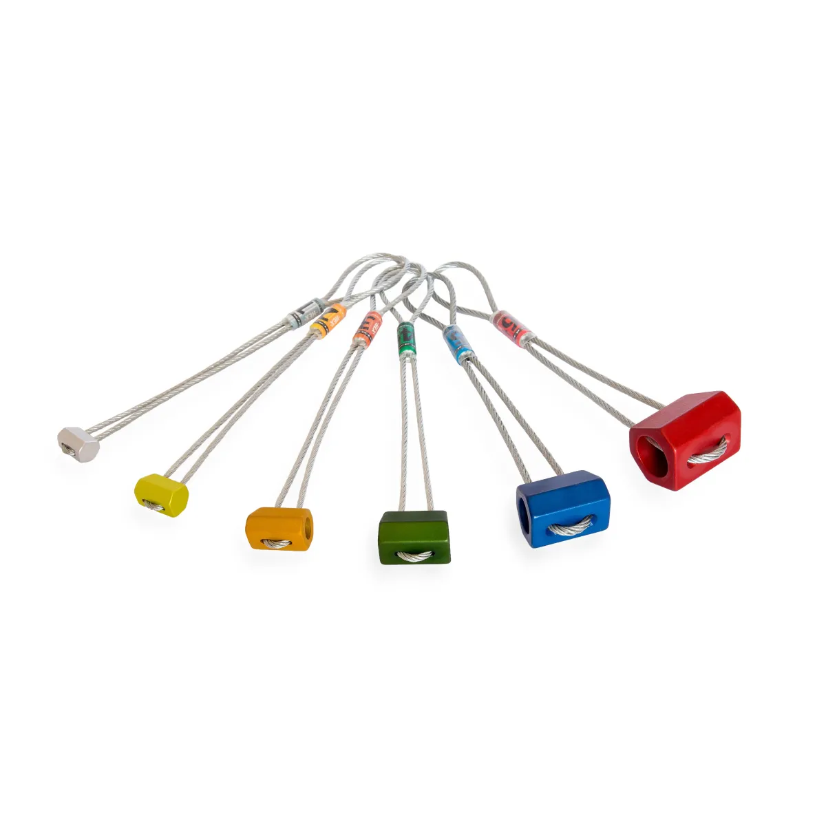 Kouba Stoppers Hex Anodized climbing nuts set 1 to 6 Outlet