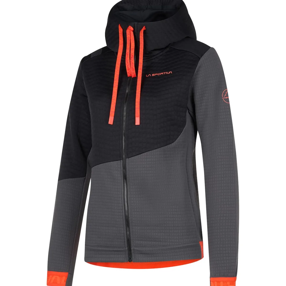 La Sportiva Method Hoody Women's technical polar fleece Carbon/Cherry Tomato Clearance