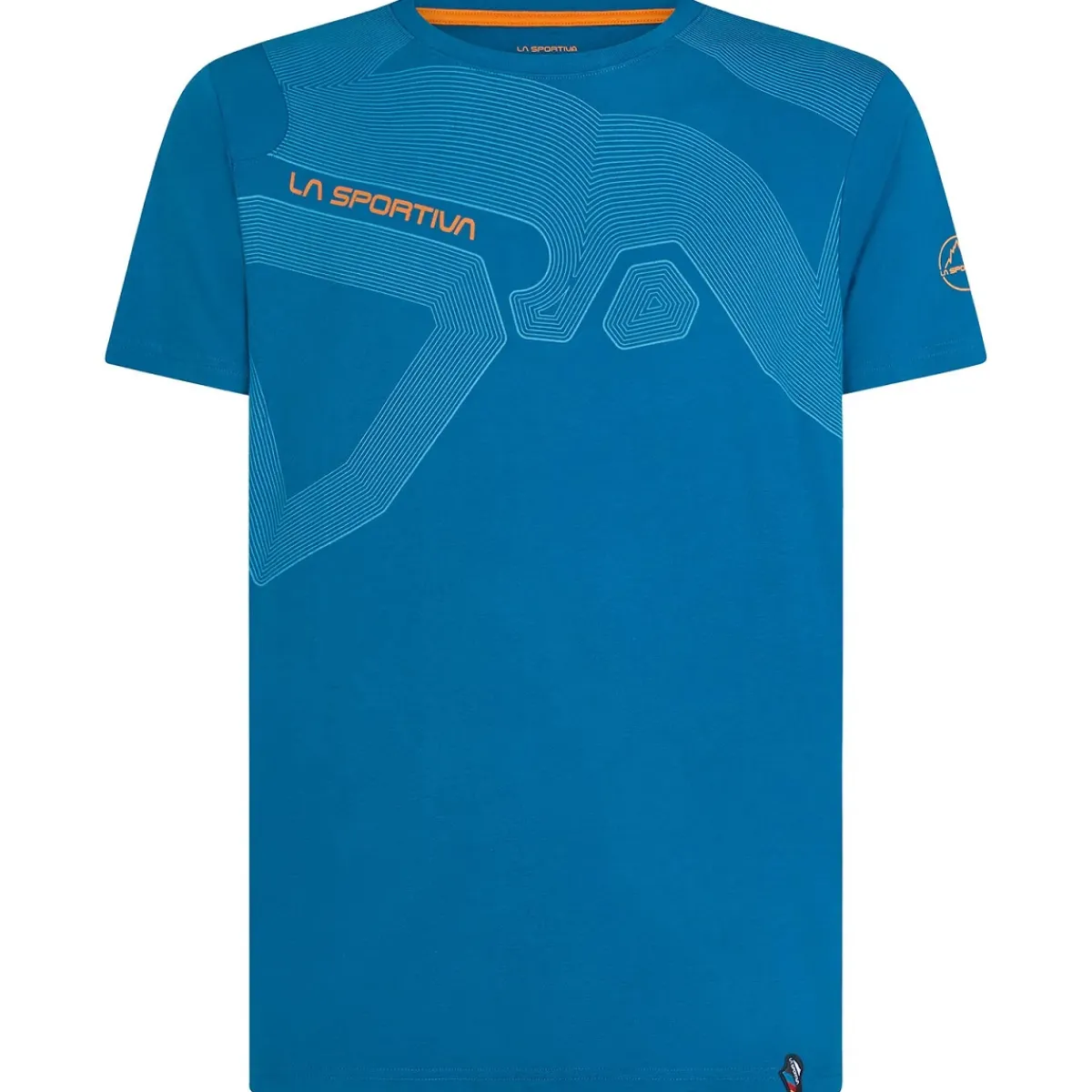 La Sportiva Theory T-Shirt M men's t-shirt Saffron/Space Blue Best Sale