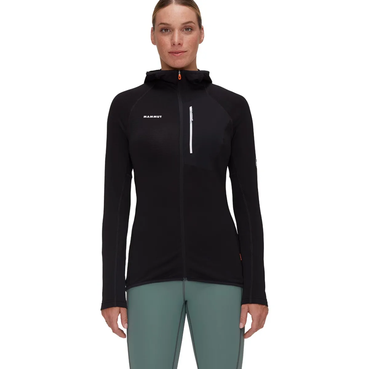 Mammut Aenergy Light ML Hooded Jacket Women women's technical polar fleece Black Fashion