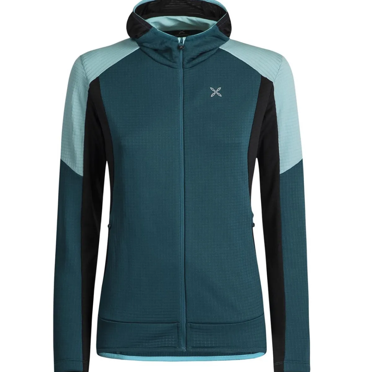 Montura Stretch Color Hoody Jacket Woman technical fleece Baltic/Ice Blue New
