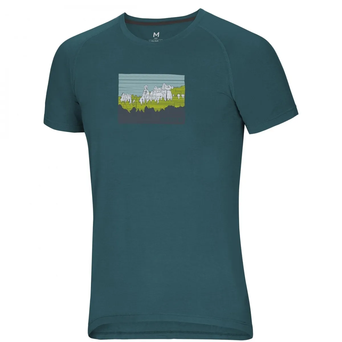 Ocun Raglan T Men men's t-shirt Dark Grey India Ink Polaroid Best Sale