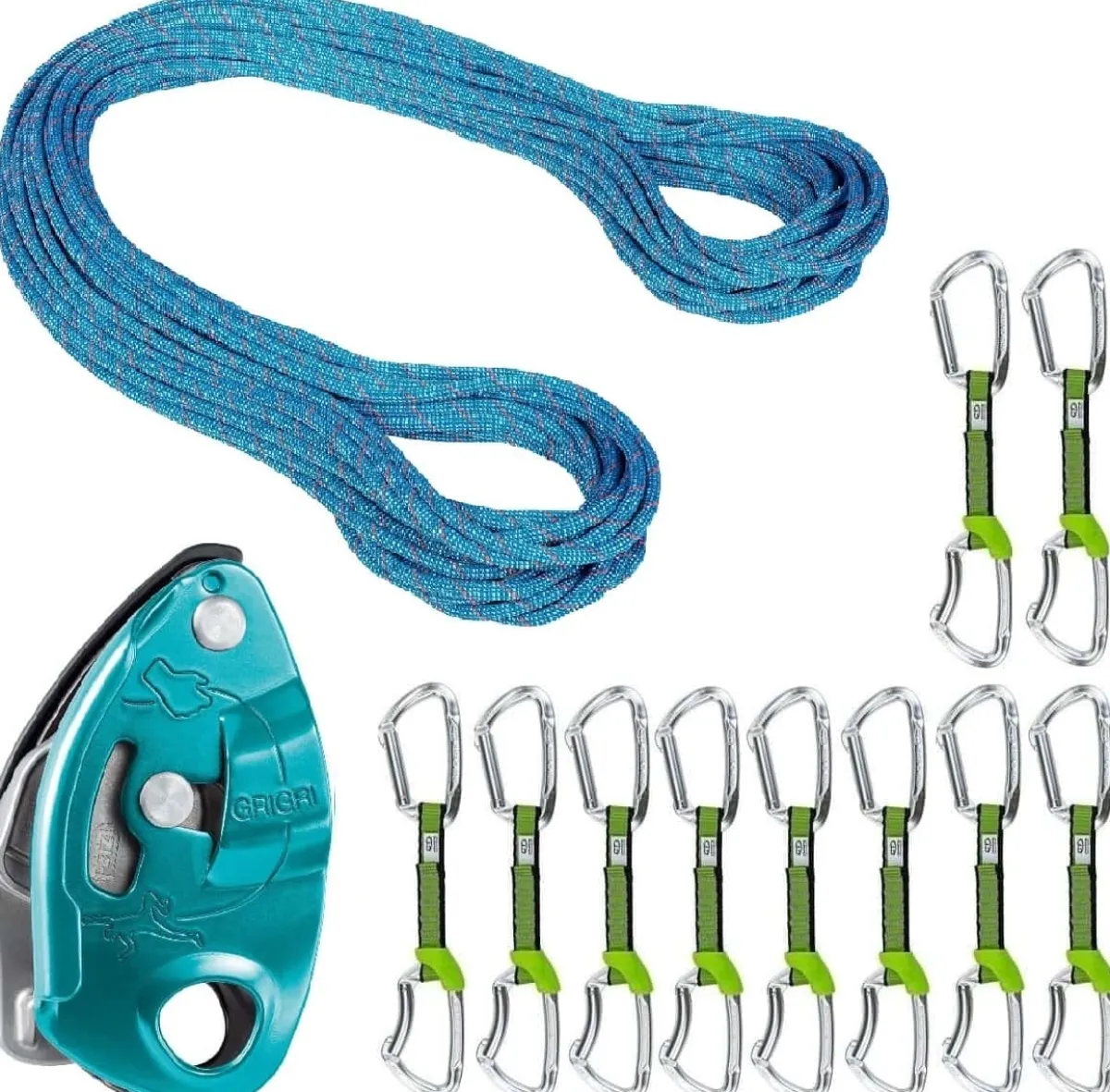 Mammut Oliunìd Deal Kit 9.5 Crag Classic Rope Lime NY GriGri Hot