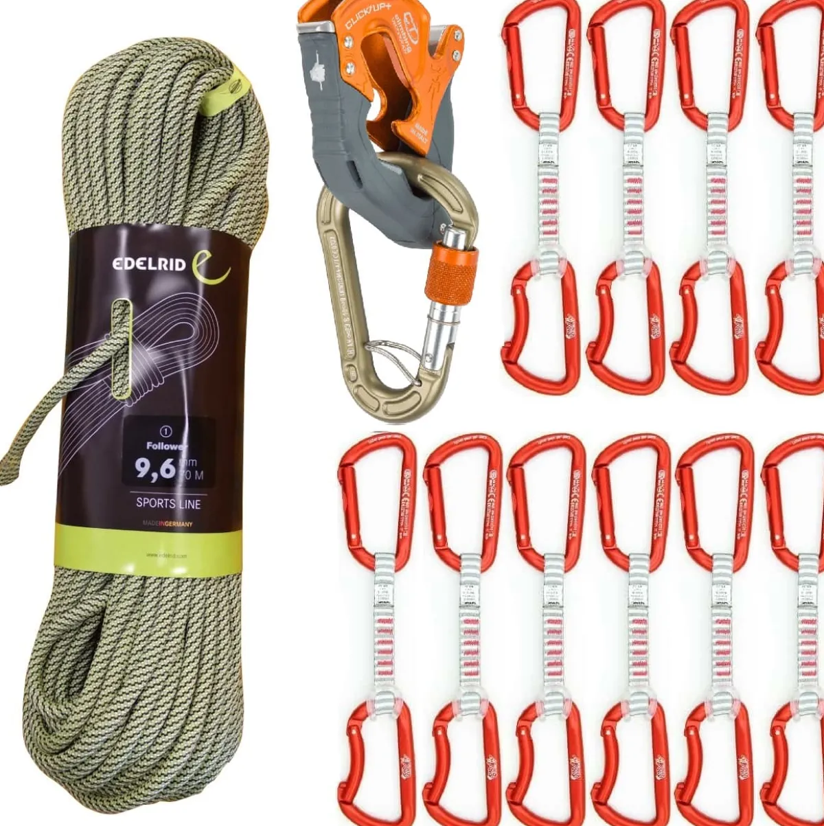 Edelrid Oliunìd Deal Kit Follower 10 quickdraws Click Up Outlet