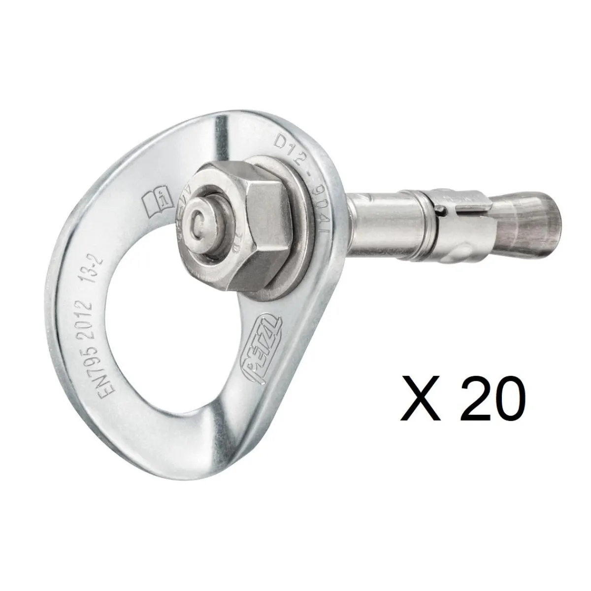 Petzl Coeur Bolt HCR Ø12 mm 20-Pack hanger and bolt Hot
